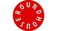 Red circle with the word "ROUNDHOUSE" in white, curved along the inside edge.