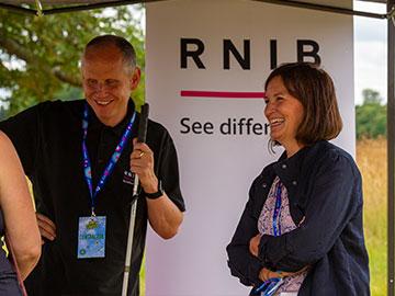 RNIB charity stand at Simplyfest