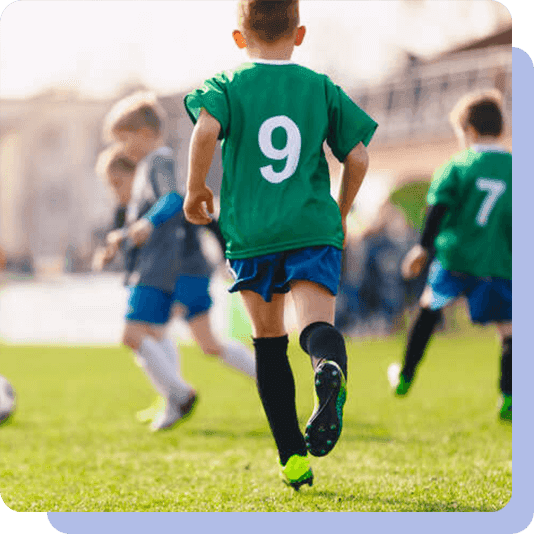 Children playing football