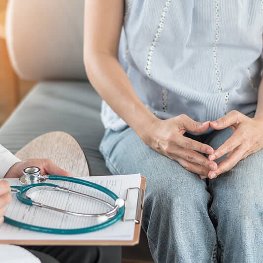 Women at GP appointment