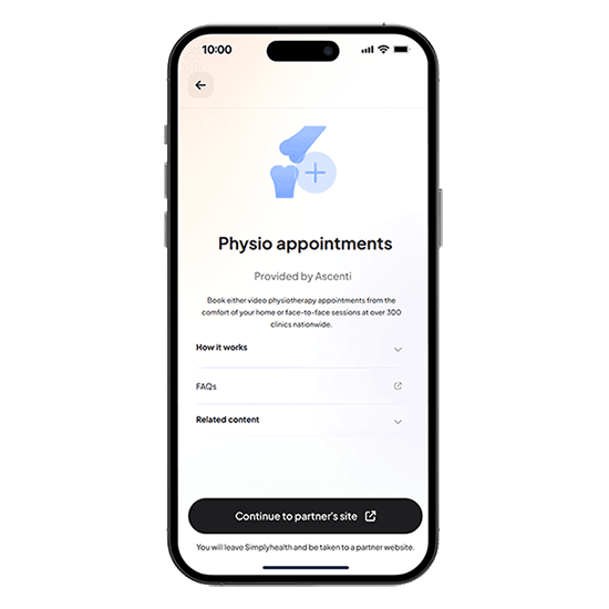 My Health Ascenti handover mobile app screen