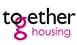 Together Housing logo with the word "together" in black and "housing" in pink, featuring a stylized pink "g" shared between the words.
