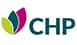 CHP logo featuring overlapping colorful leaves in green, purple, and pink next to the letters "CHP" in teal.